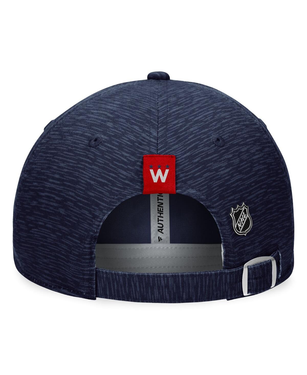 Shop Fanatics Men's  Navy Washington Capitals Authentic Pro Road Adjustable Hat