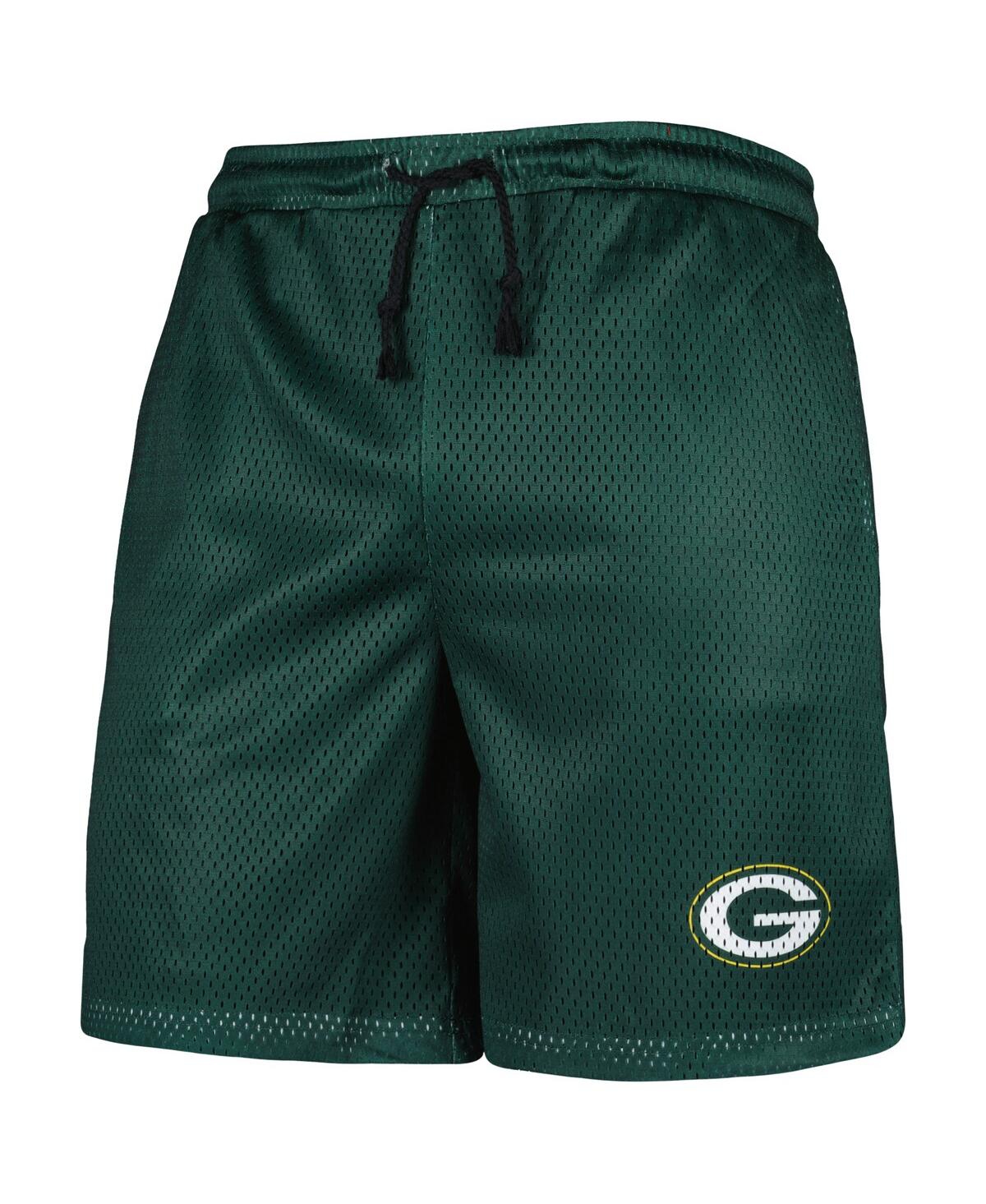 Shop Foco Men's  Green Green Bay Packers Colorblock Mesh V-neck Tank Top And Shorts Set