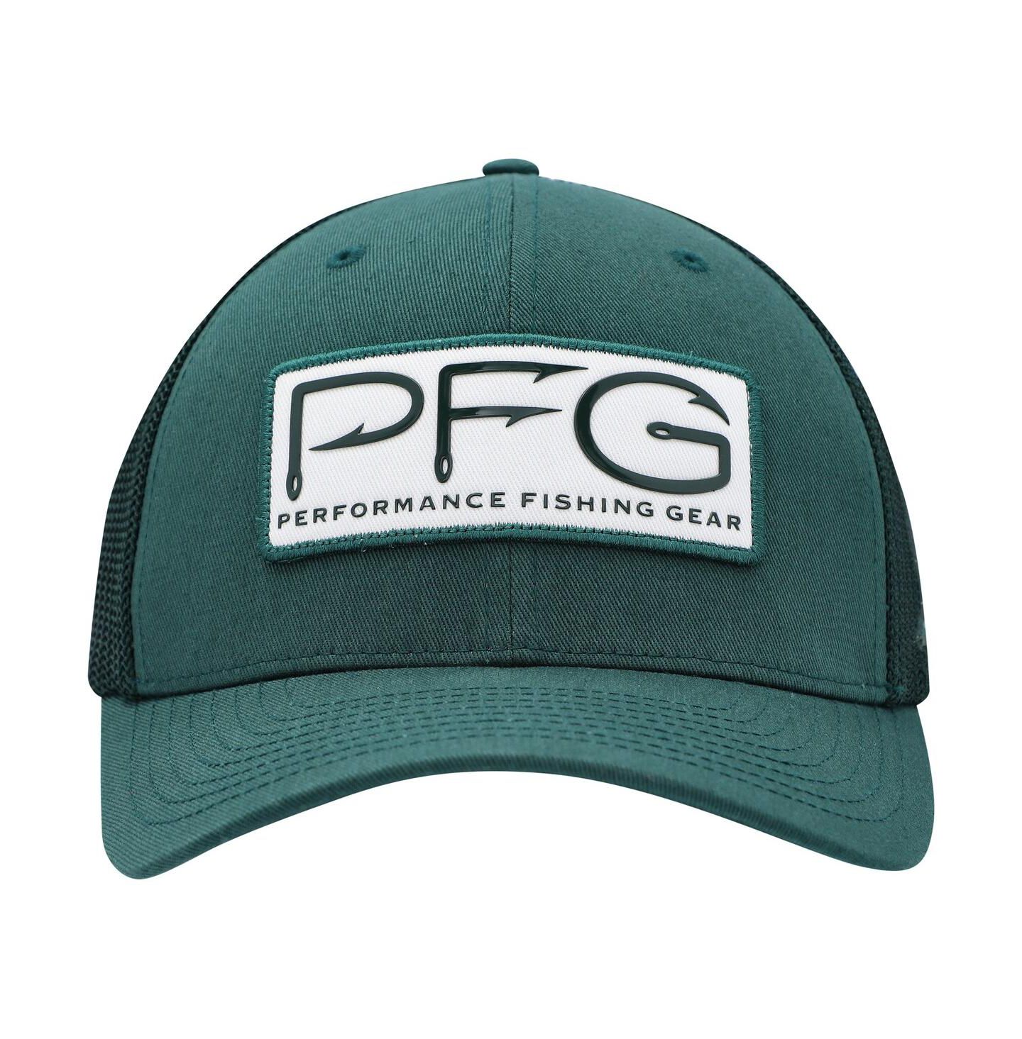 Мужская кепка Columbia Green Michigan State Spartans PFG Hooks Flex Hat — фото 4