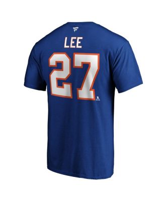 Men's Anders Lee Royal New York Islanders Authentic Stack Name and Number T-shirt