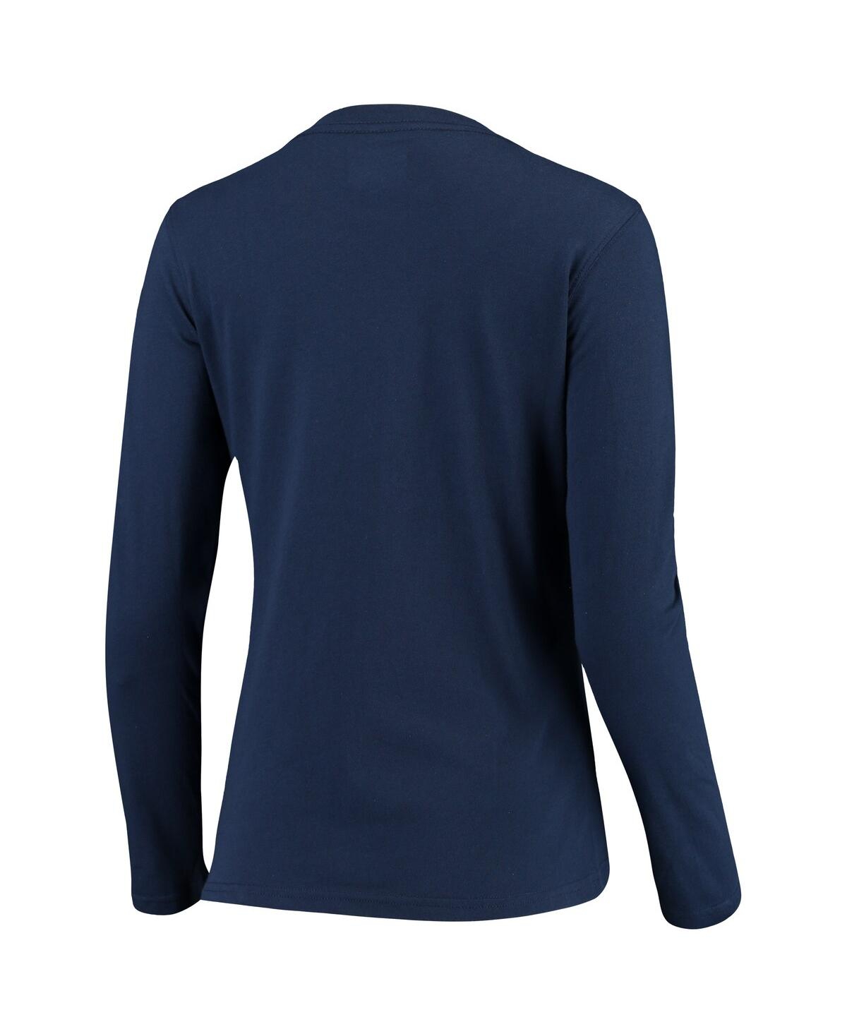 G-iii 4her By Carl Banks Women's  Navy Tennessee Titans Post Season Long Sleeve V-neck T-shirt In Navy