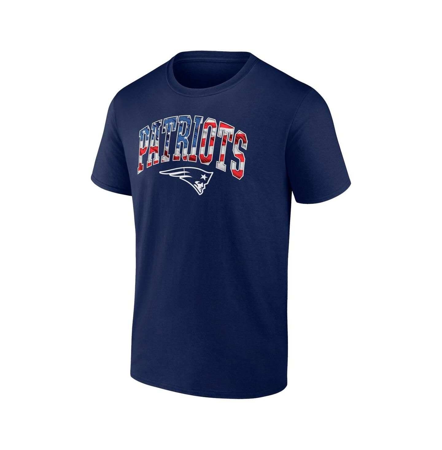 Мужская футболка Fanatics Navy New England Patriots Banner Wave Logo — фото 3