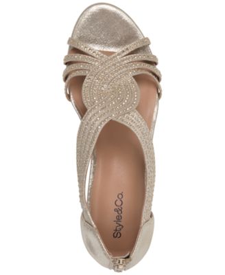 Women's Ginifur Embellished Strappy Wedge Sandals, Created for Macy's
