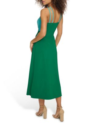 Siena Women's Strappy Colorblocked A-Line Midi Dress - Macy's