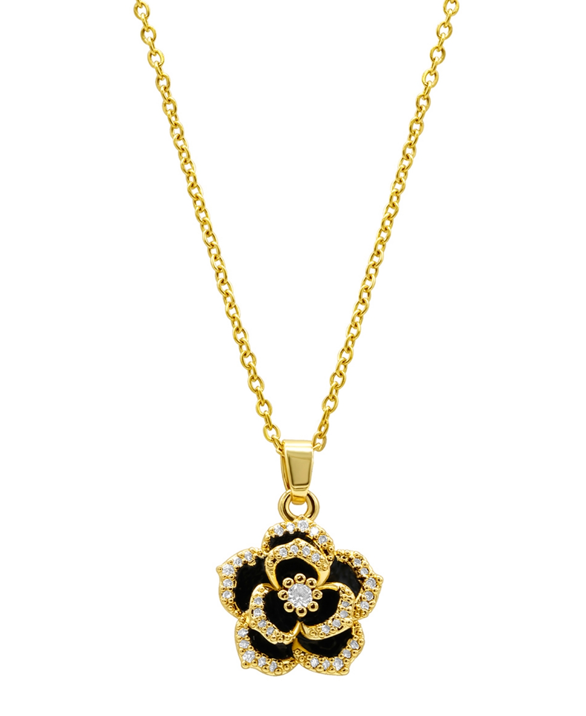 Shop Adornia 14k Gold-plated Black Crystal Carnelian Necklace