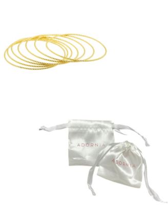 14K Gold-Plated 7-Piece Skinny Bangle Set