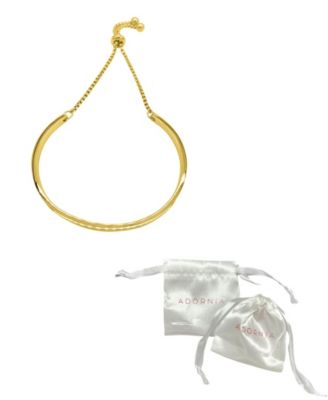 Tarnish Resistant Curved Bar Slider Bracelet