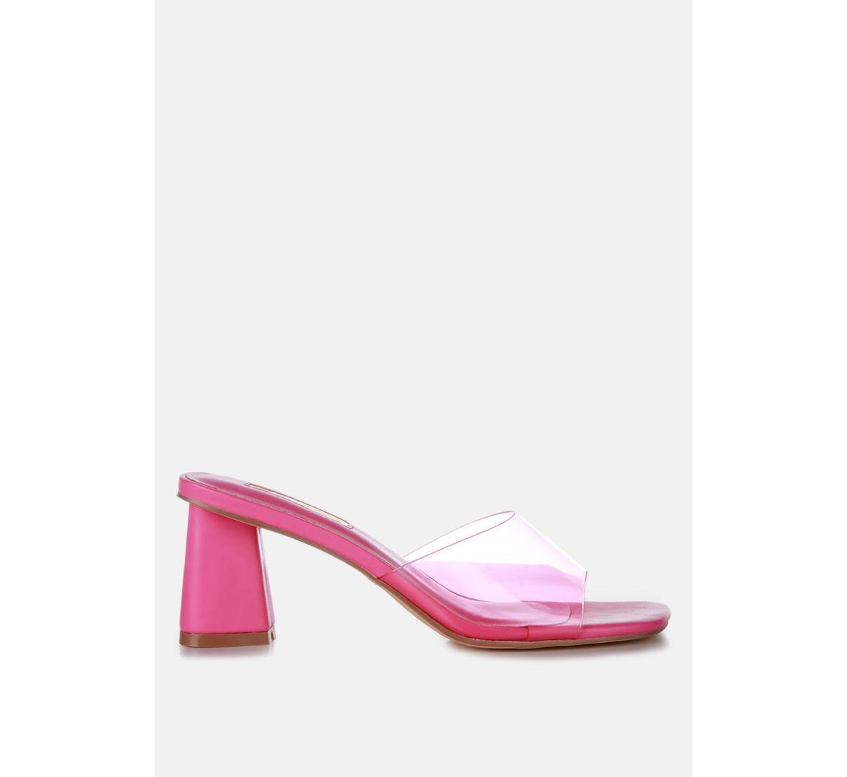 London Rag Clear Flirt Clear Strap Slip On Heel Sandals