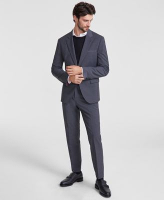Hugo Boss Hugo By  Mens Modern Fit Wool Blend Suit In Blue