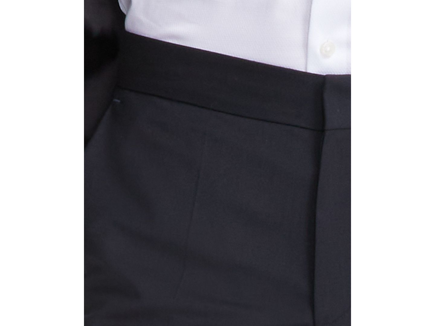 Мужские брюки Hugo Boss Modern-Fit Wool Blend Super Flex Stretch Tuxedo Pant, цвет: Чёрный — фото 5