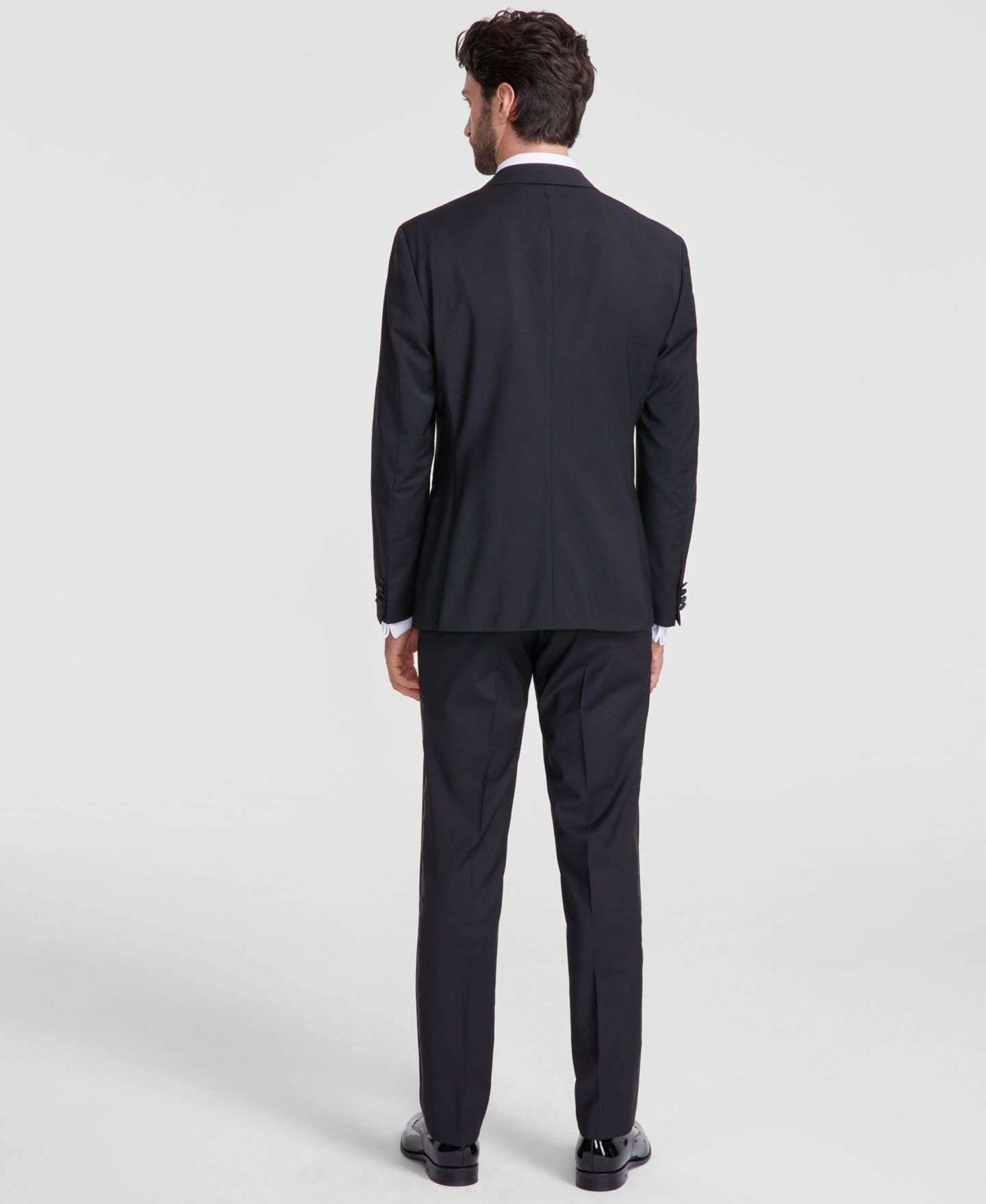 Мужские комплекты Hugo Boss Modern-Fit Wool Blend Black Tuxedo Suit Separates, цвет: Чёрный — фото 2