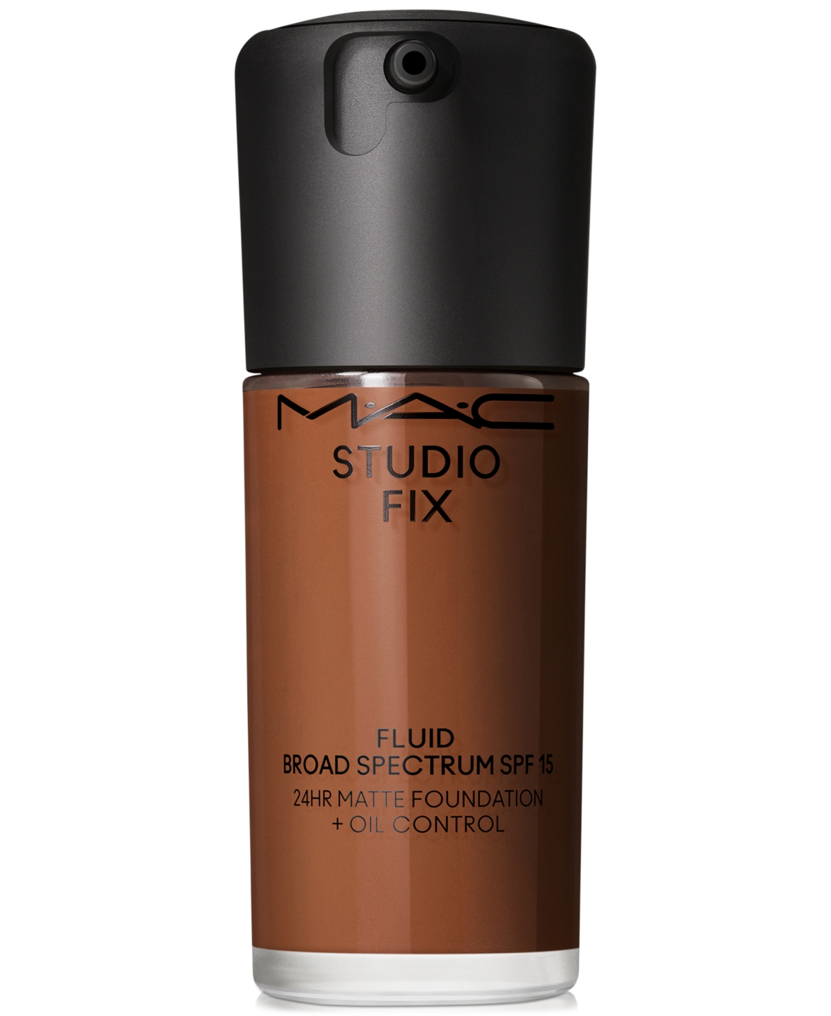 Shop Mac Studio Fix Fluid Spf 15 24hr Matte Foundation + Oil Control, 1 Oz. In Nw (deep Auburn With Red Undertones For