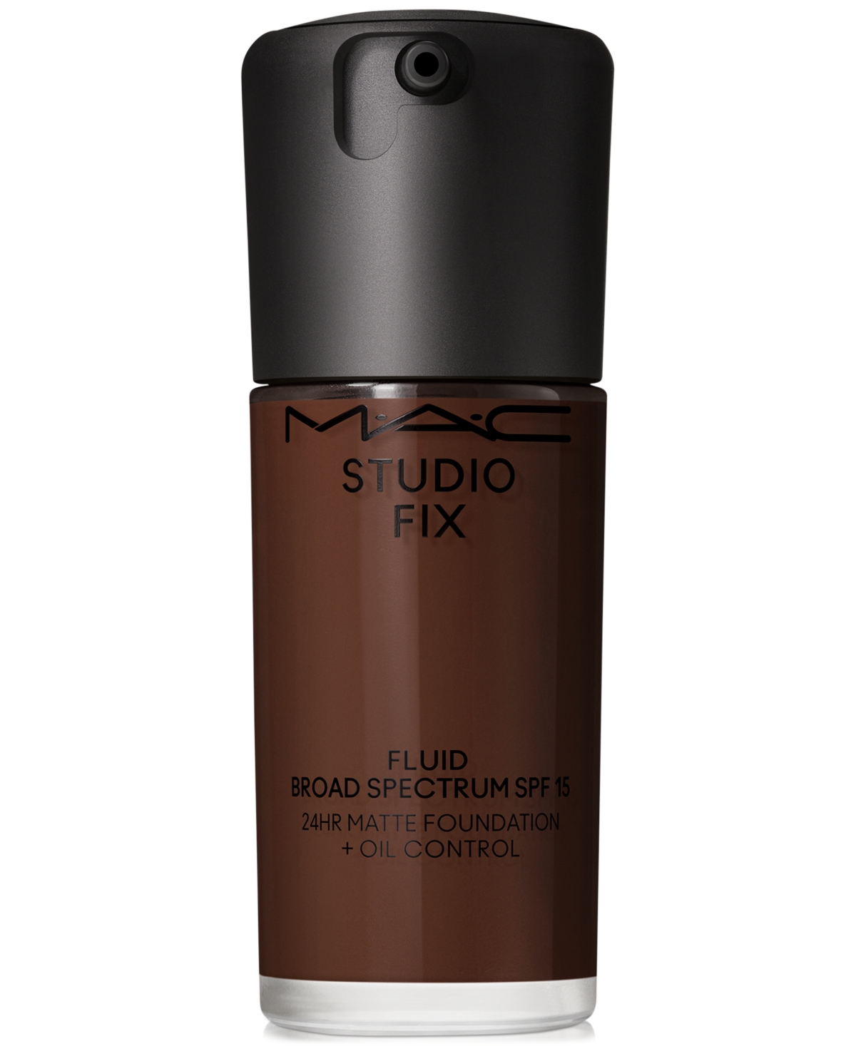 Shop Mac Studio Fix Fluid Spf 15 24hr Matte Foundation + Oil Control, 1 Oz. In Nw (rich Mahogany With Red Undertones Fo