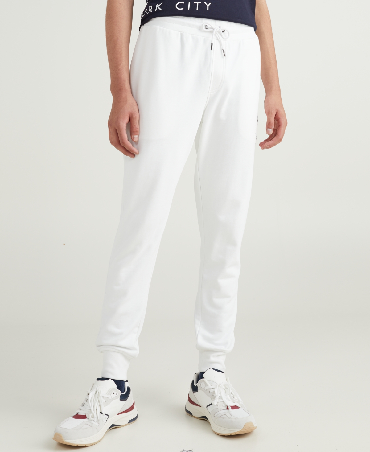 Shop Tommy Hilfiger Men's Tommy Logo Sweatpants In White