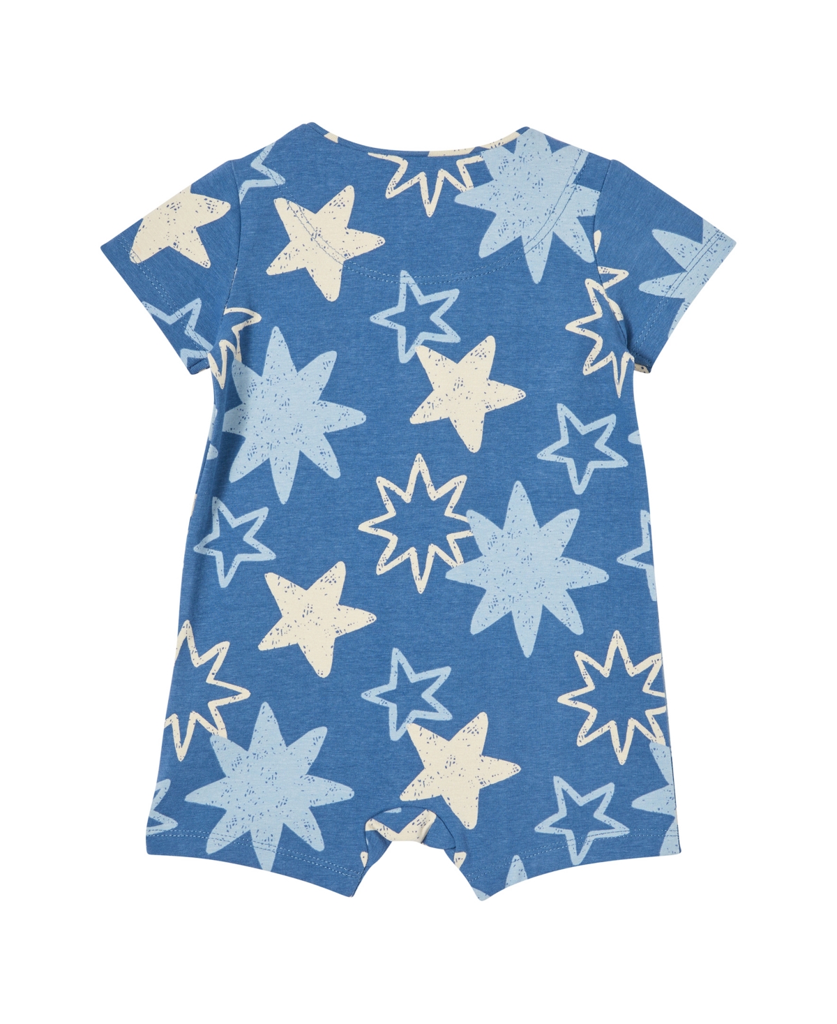 Shop Cotton On Baby Boys And Baby Girls The Billie Short Sleeve Zip Romper In Blue