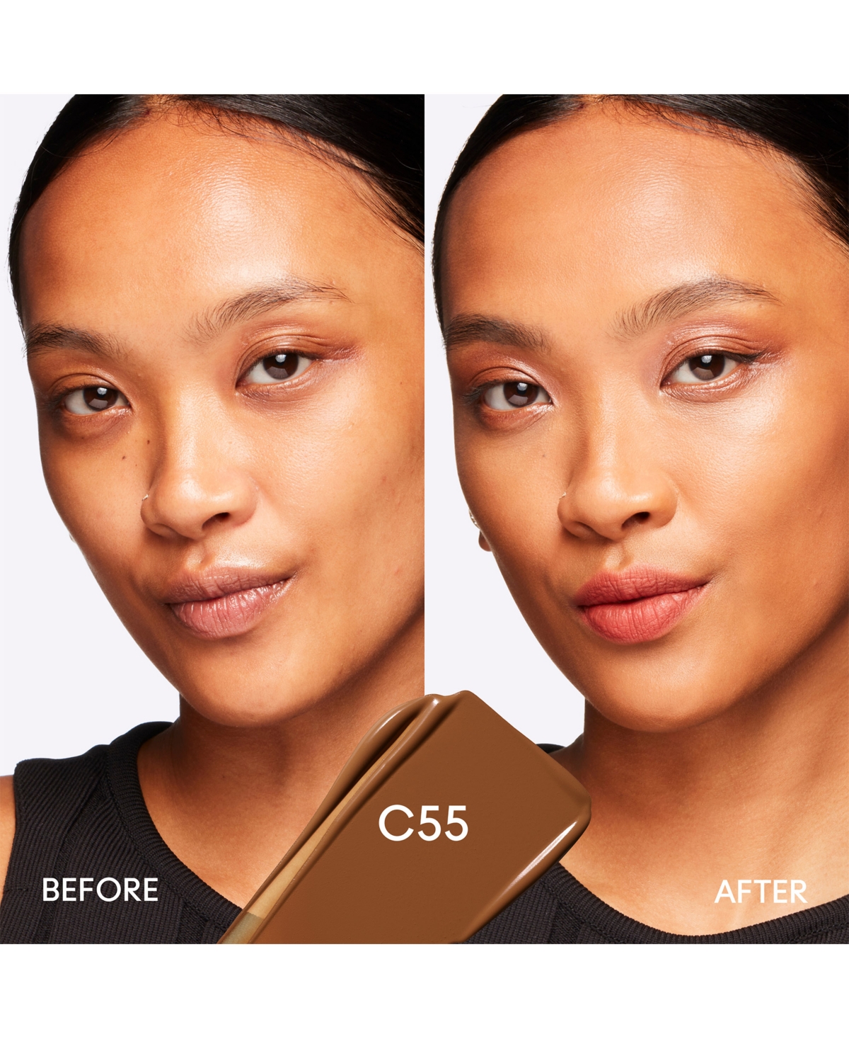 Mac Studio Fix Fluid Spf 15 24hr Matte Foundation + Oil Control, 1 Oz. In C55 (rich Brown With Golden Olive Undert