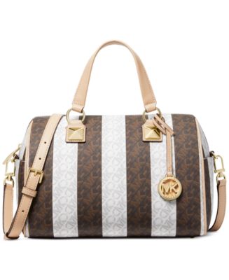 Michael Kors Grayson Logo Medium Duffle Satchel - Macy 