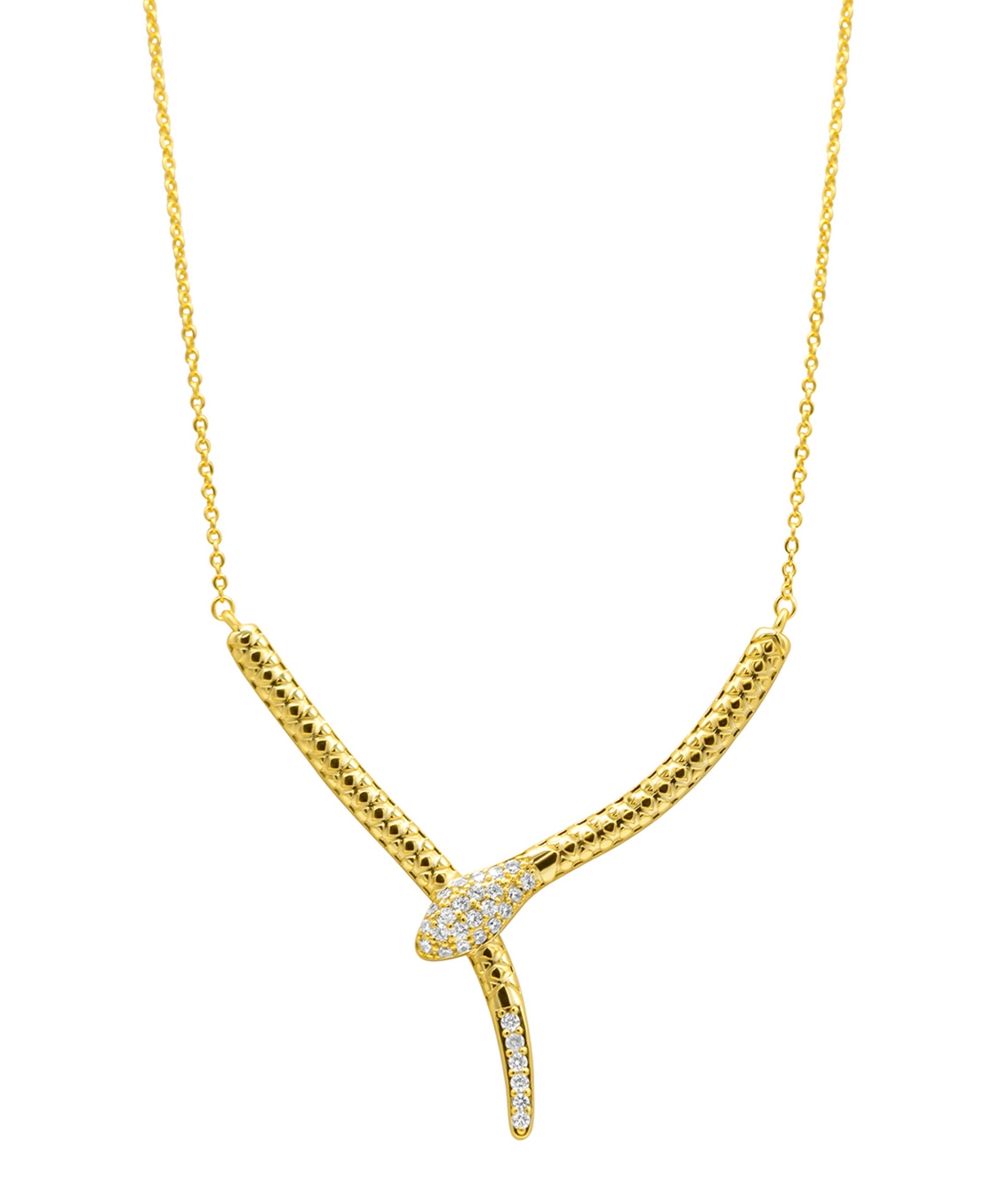 Shop Adornia 14k Gold-plated Crystal Wrap Snake Necklace