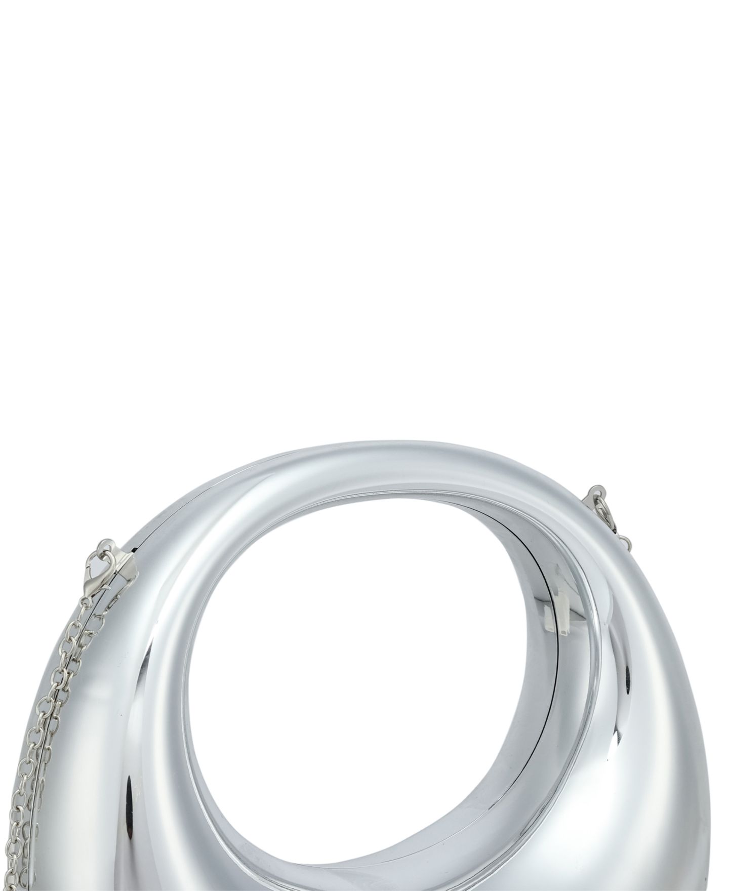 Женский клатч LIKE DREAMS Amour Crescent Metallic Clutch, цвет: Серебряный — фото 8
