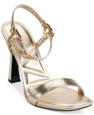 Cybil High-Heel Square-Toe Sandals