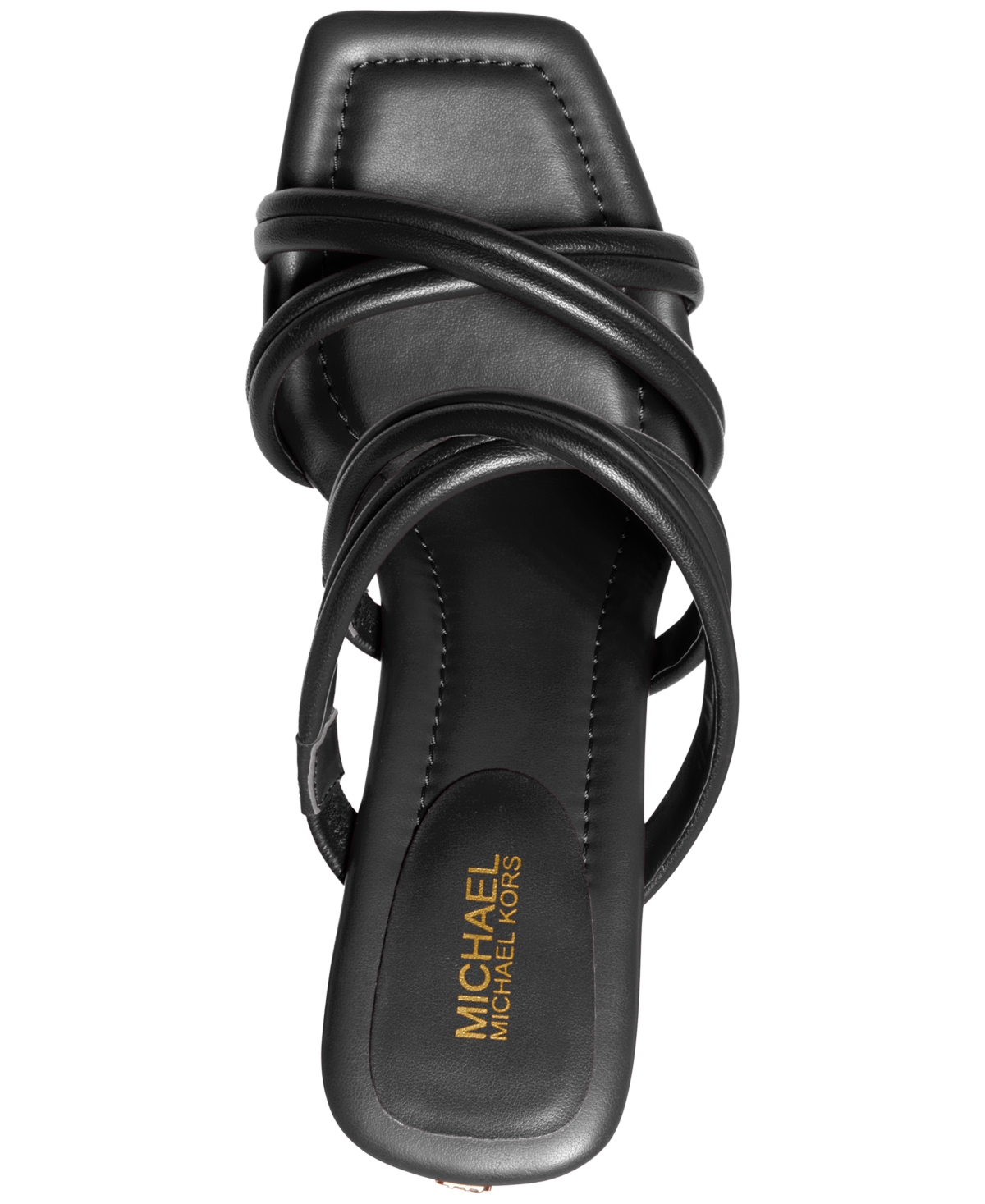 Shop Michael Kors Michael  Women's Corrine Slip-on Crisscross Dress Sandals In Black