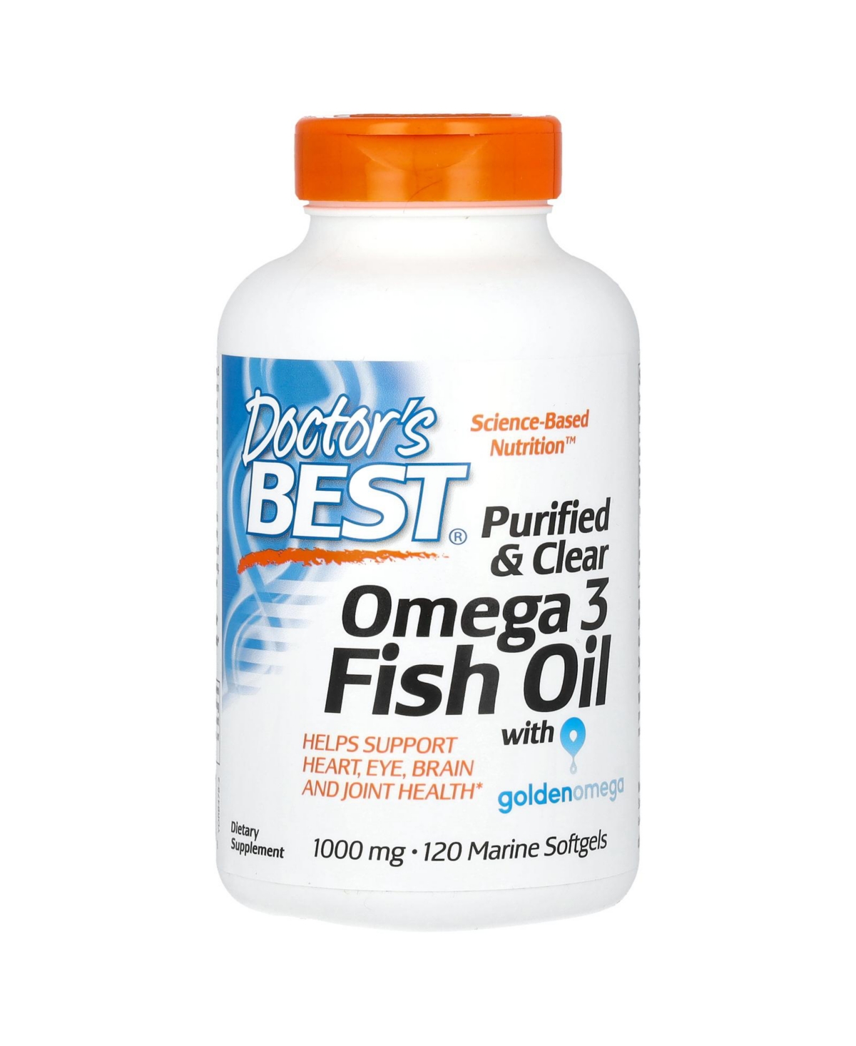 Purified & Clear Omega 3 Fish Oil with Goldenomega 1000 mg 120 Marine - Assorted Pre-pack (See Table