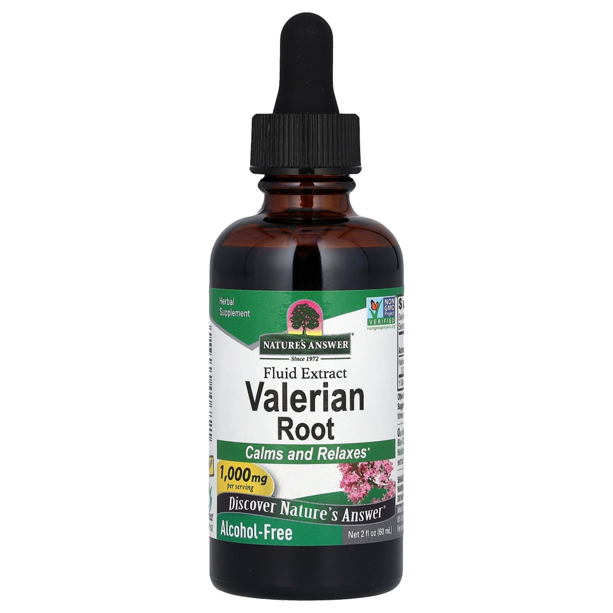 Valerian Root Fluid Extract Alcohol-Free 1 000 mg - 2 fl oz (60 ml) - Assorted Pre-pack (See Table