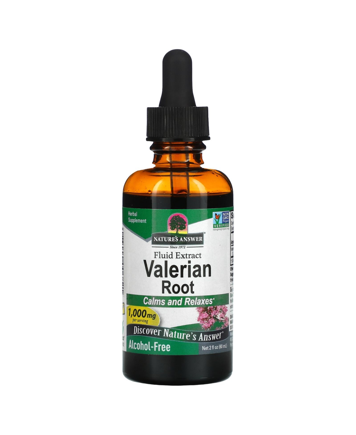 Valerian Fluid Extract Alcohol-Free 1 000 mg - 2 fl oz (60 ml) - Assorted Pre-pack (See Table