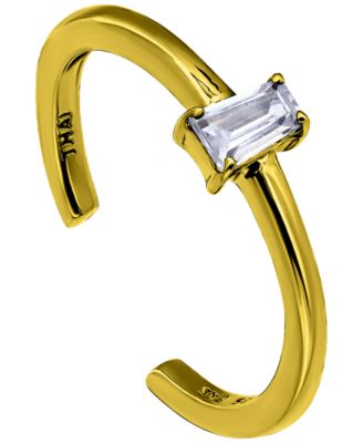 Cubic Zirconia Baguette Toe Ring