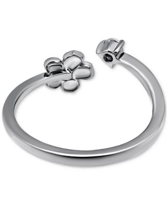 Cubic Zirconia Flower Bypass Toe Ring, Created for Macy's