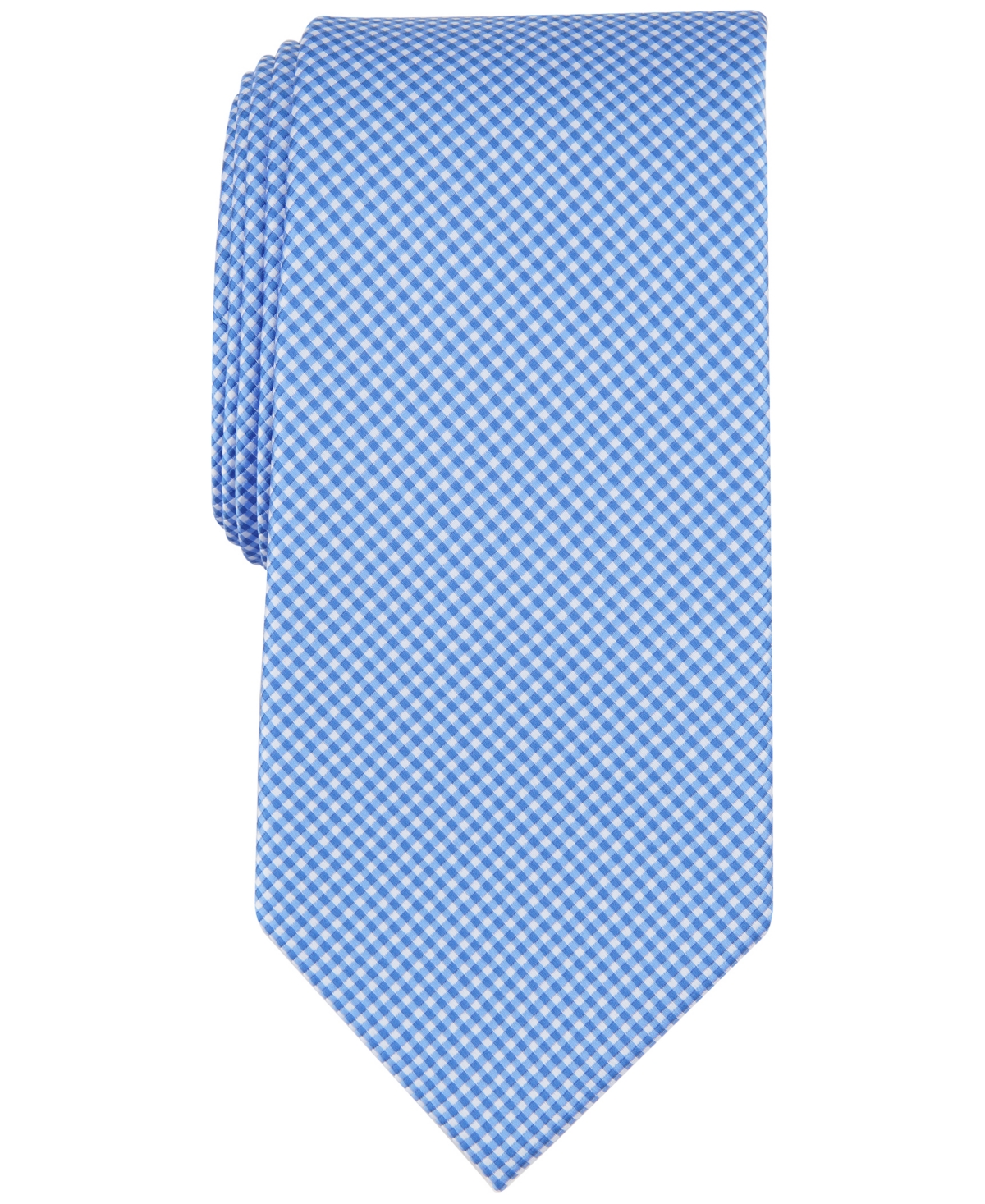 Men's Micro-Grid Tie, Created for Macy's - Lt.blue