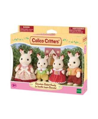 Calico Critters Chocolate Rabbit Family, Set of Collectable Doll