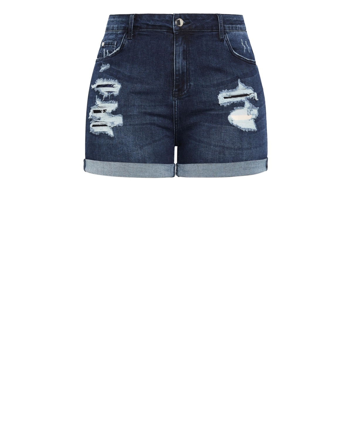 City Chic Plus Size Ripped Love Short