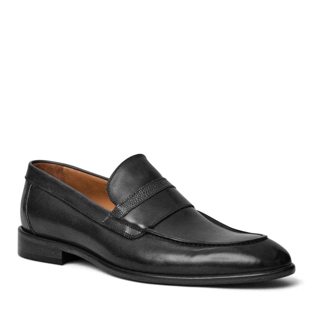 Shop Bruno Magli Men's Silvestro Leather Penny Loafers In Black