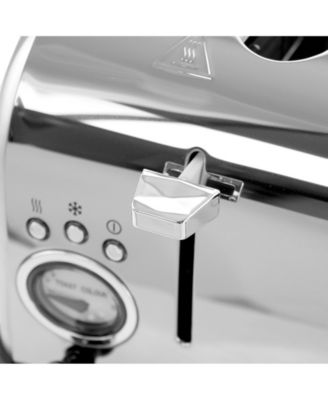 4 Slice Stainless Steel Wide Slot Retro Toaster