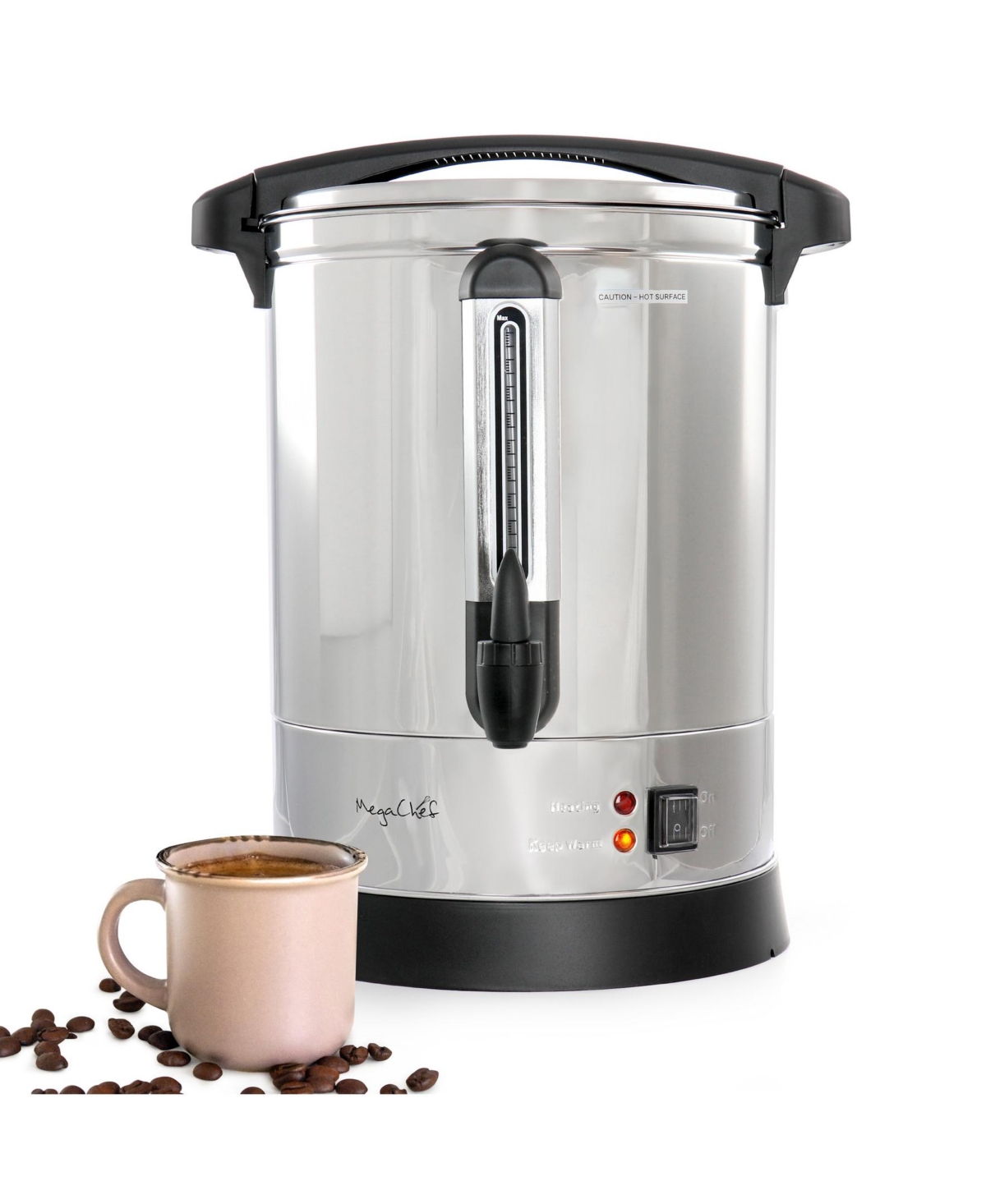 Megachef 100 Cup Stainless Steel Coffee Urn In Silver
