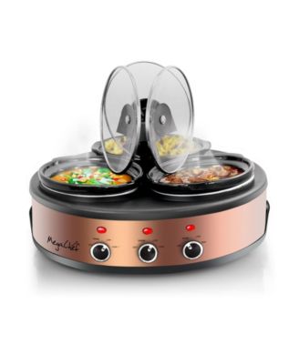 Triple 1.5 Quart Slow Cooker and Buffet Server