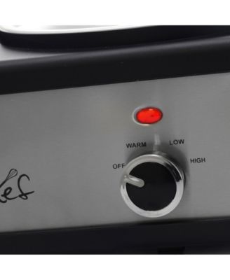 Triple 2.5 Quart Slow Cooker and Buffet Server