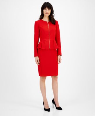 スーツ Jolly Houndtus Jacket + Skirt Suit Set Brown Forties Skirt Suit - 1940s Style Authentic Vintage