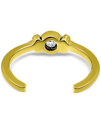 Cubic Zirconia Bezel Fancy Toe Ring, Created for Macy's