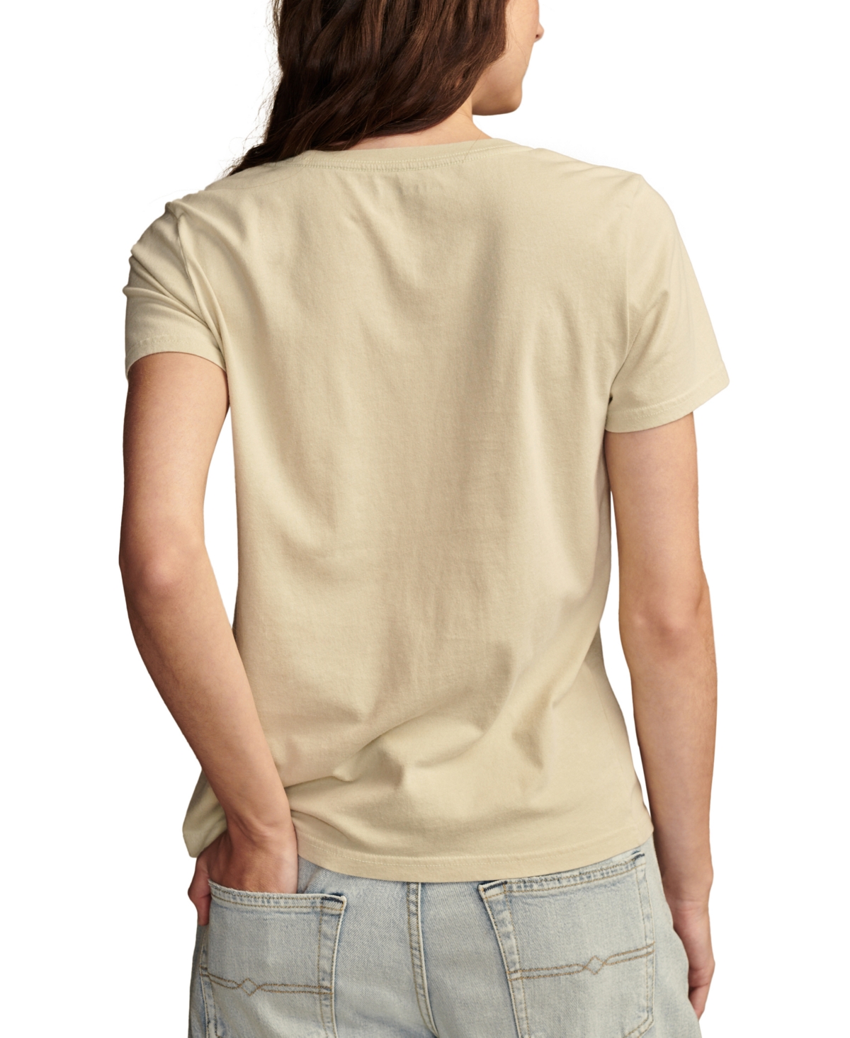 Shop Lucky Brand Women's Extra Dry Classic Crewneck Cotton T-shirt In Alfalfa