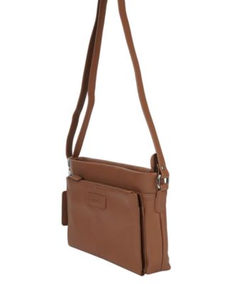 Pebble Loretta Leather Crossbody Handbag with Organizer