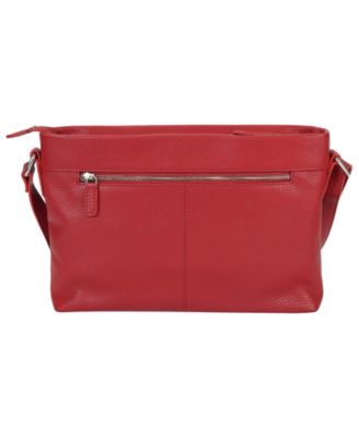 Pebble Loretta Leather Crossbody Handbag with Organizer