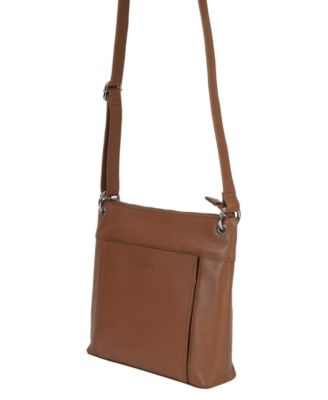 Pebble Trish Leather Crossbody Handbag with Organizer