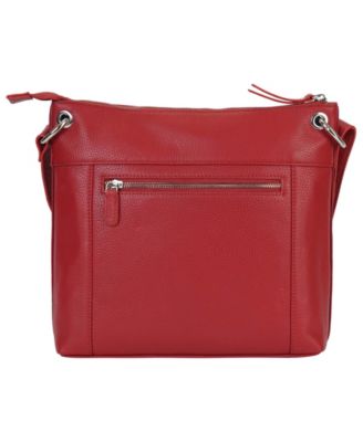 Pebble Trish Leather Crossbody Handbag with Organizer