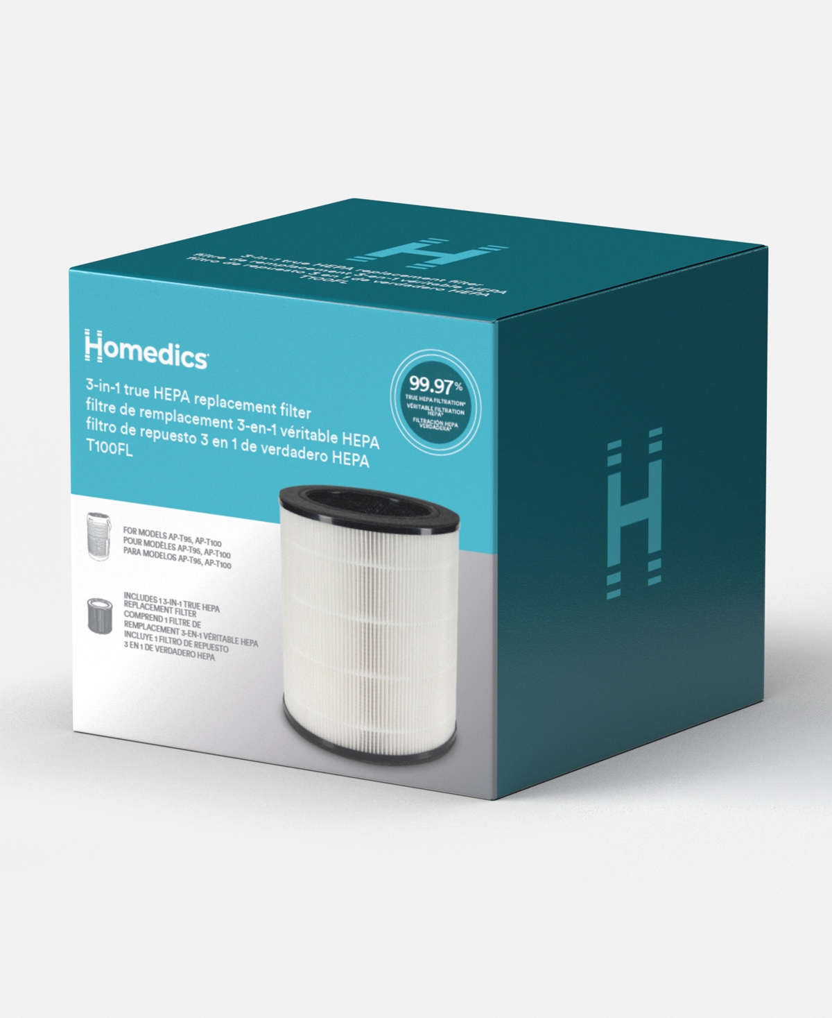 Shop Homedics 3-in-1 True Hepa Replacement Filter For , Ap-t100 In White