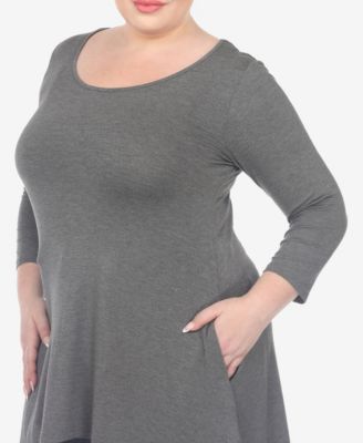 Plus Size Makayla Scoop Neck Tunic Top
