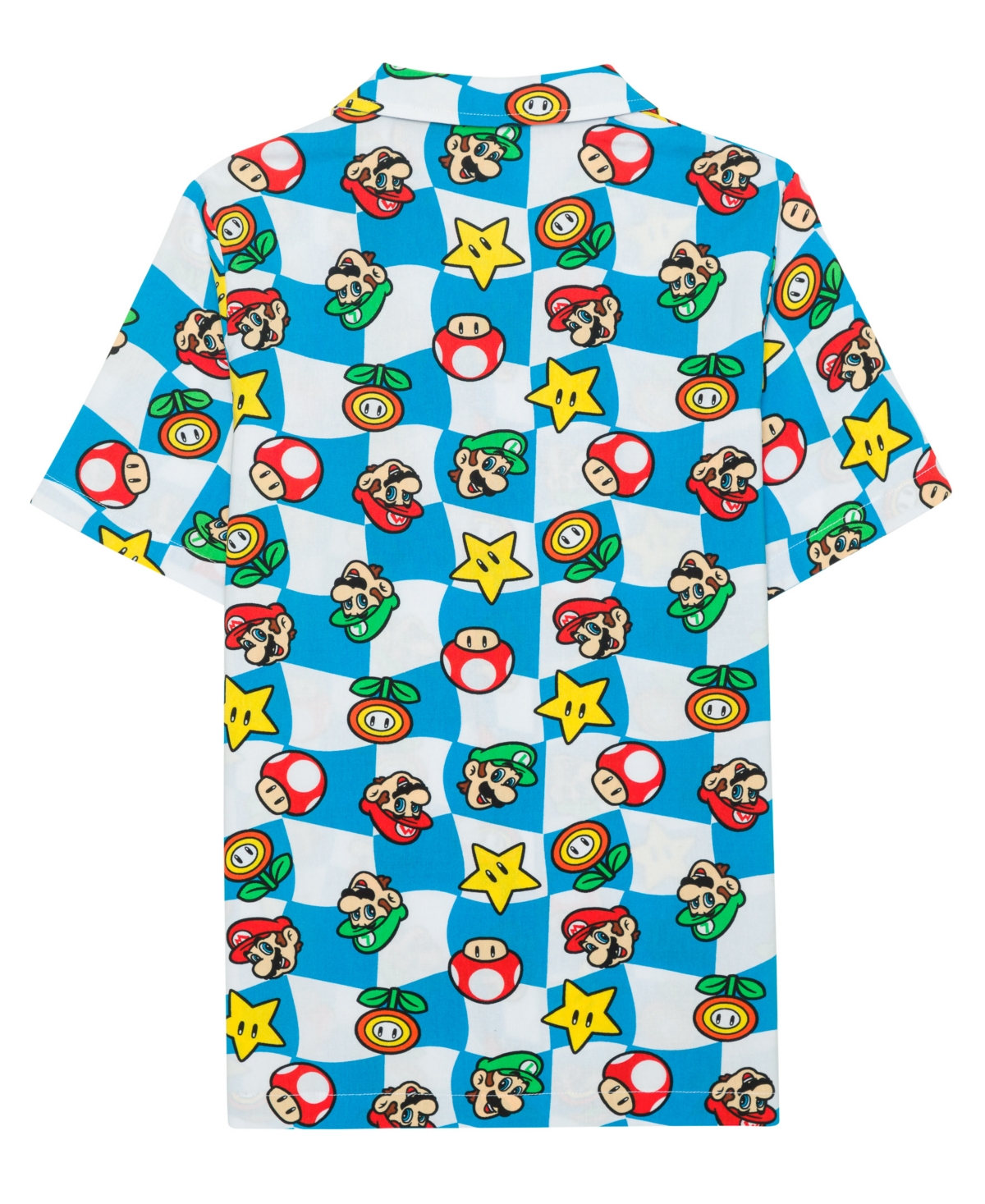 Super Mario Big Boys Short Sleeve Woven Shirt and Shorts