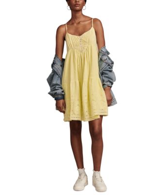 Lucky Brand - Women's Pintuck-Bodice Tiered Mini Dress