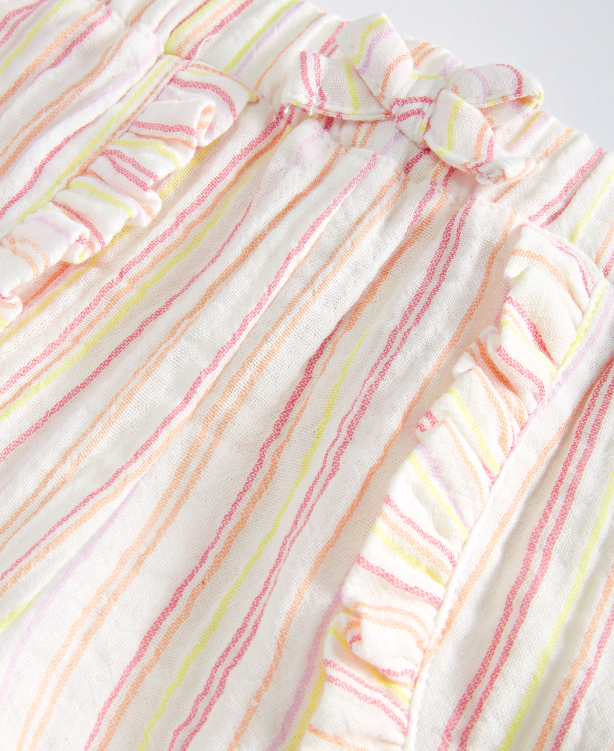 Shop First Impressions Baby Girls Dash Stripe Shorts, Created For Macy's In Angel Whit